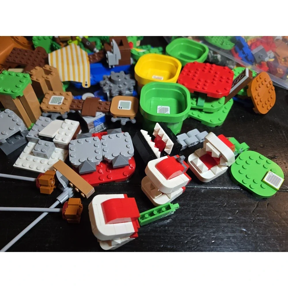 Lego Super Mario Bulk Lot 5+ Pounds With Mario Scanner, Tiles, Ball And Chain
